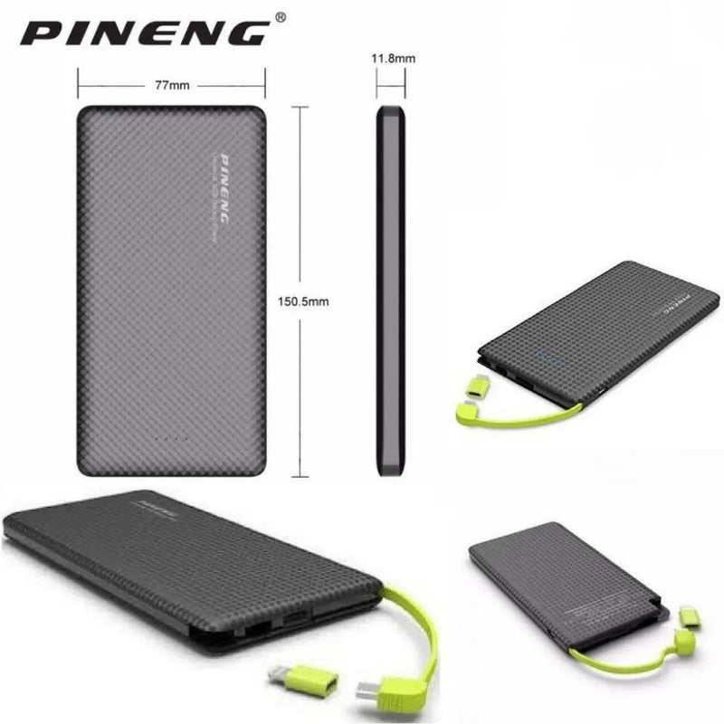 Power Bank 10.000mAh V8 com adaptador tipo C e Lightning (IPhone ).