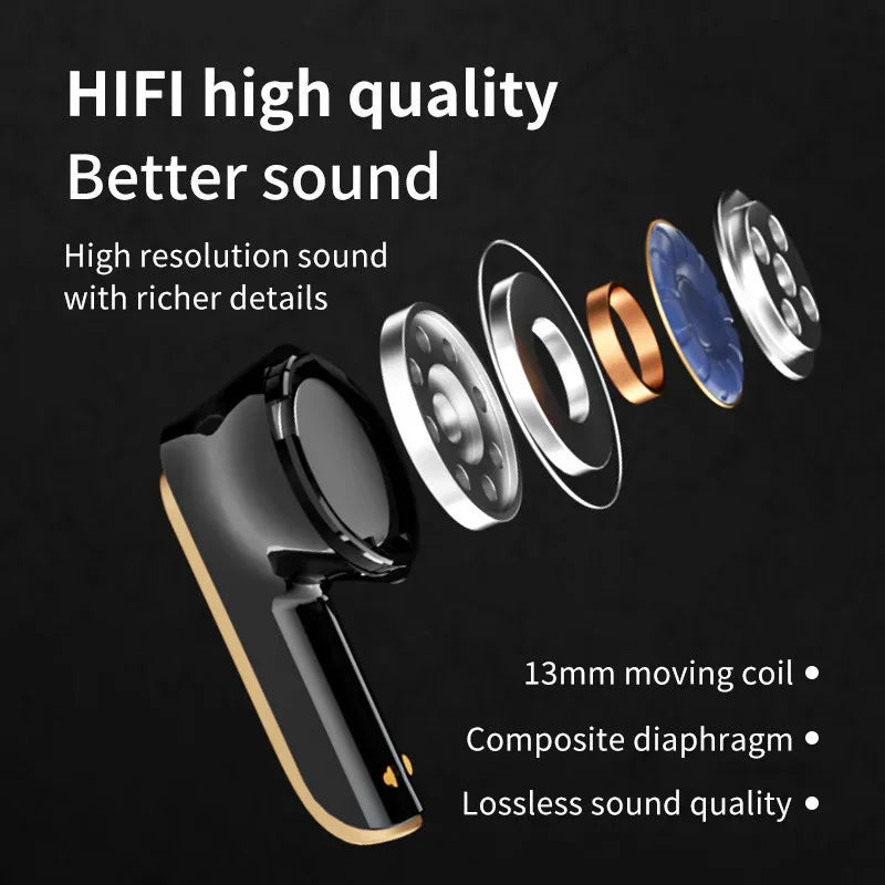 GM20 Fone de Ouvido Bluetooth 5.3 HiFi | Som Estéreo, Baixa Latência, Sem Fio | Ideal para Jogos e Música