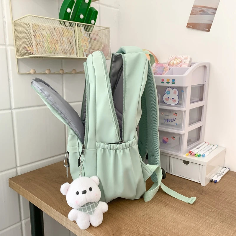 New Female Fashion Lady High Capacity Waterproof College Backpack Trendy Girls Laptop School Bags Cute Girl Travel Book Bag