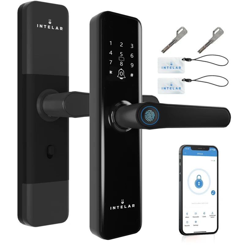 Intelar X5 Do Brasil Tuya Wifi Digital electronic lock smart Fingerprint Lock for Home house Lock with fingerprint Passcode