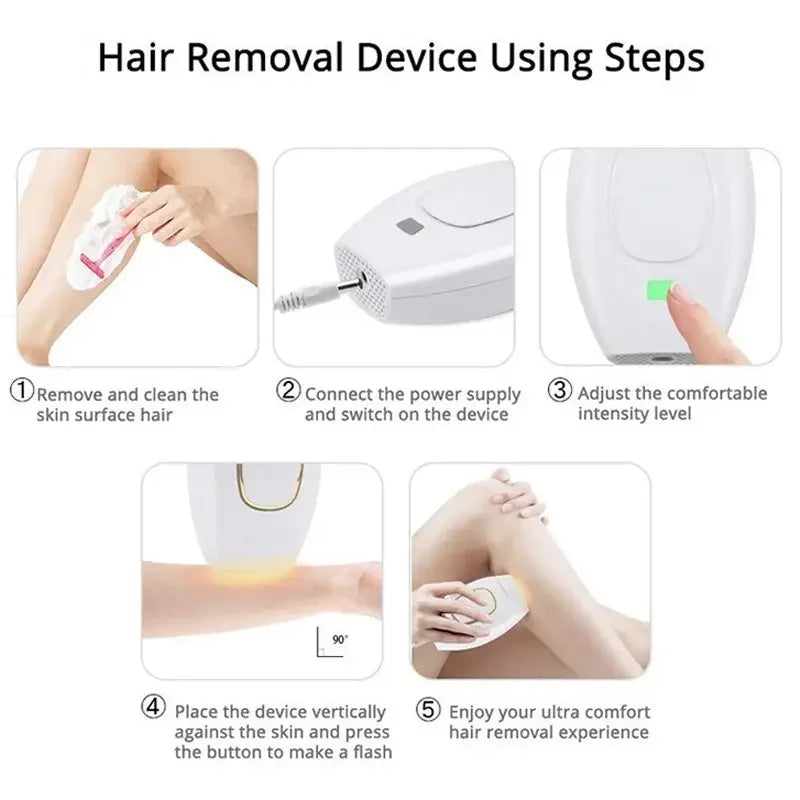 Professional Laser Depilator IPL Hair Removal Handset Home Use For Women and Men
