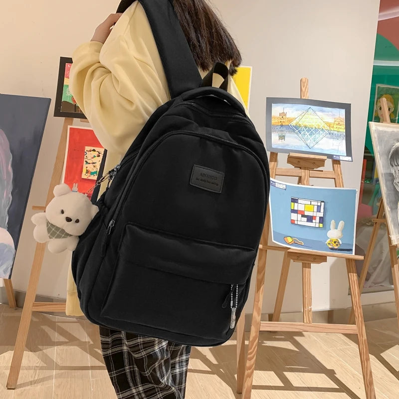 New Female Fashion Lady High Capacity Waterproof College Backpack Trendy Girls Laptop School Bags Cute Girl Travel Book Bag